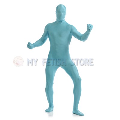 Full Body Sky blue Lycra Spandex Bodysuit Solid Color Zentai suit Halloween Fancy Dress Costume Full Body Sky blue Lycra Spandex Bodysuit Solid Color Zentai suit Halloween Fancy Dress Costume